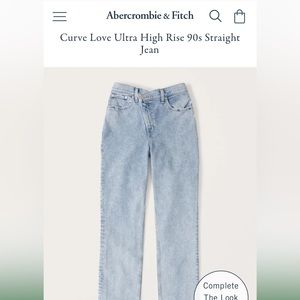 Abercrombie Curve Love 90s Straight Jean - Size 33
